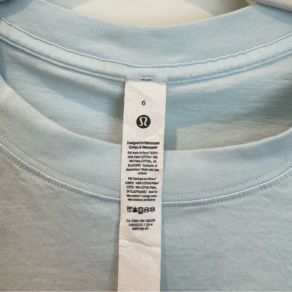 lululemon All Yours Cropped T-Shirt in sheer blue - Picture 5 of 8